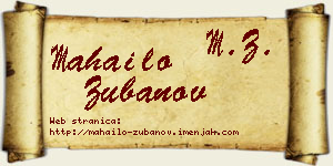 Mahailo Zubanov vizit kartica